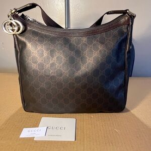 Gucci GG Canvas and Leather Bag